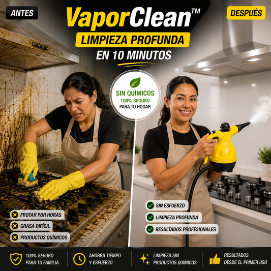 VaporClean™ - Limpieza Profunda en 10 minutos